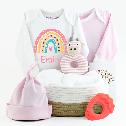 Zeronto Baby Girl Gift Box - Pink Rainbow