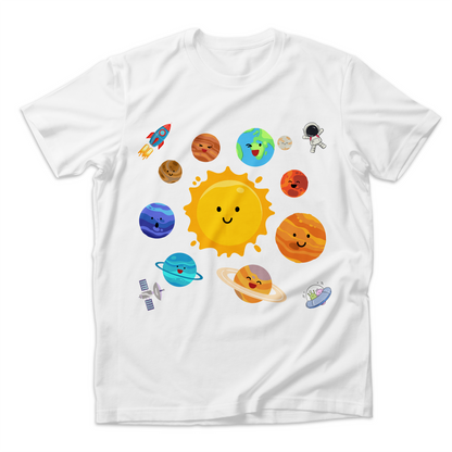 Space Explorer Planet Organic Kids Tee Shirt