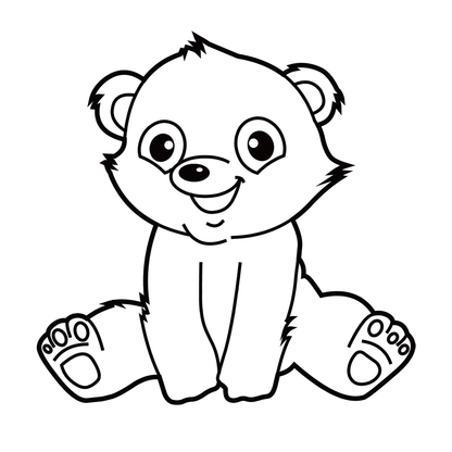 Personalized Organic Baby Bodysuit - Happy Polar Bear (Aqua / Long Sleeve)