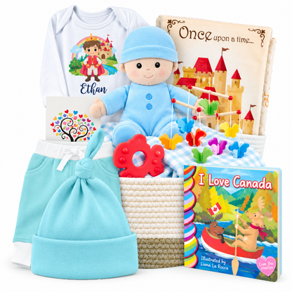 Zeronto Baby Boy Gift Basket - Little Prince Storybook