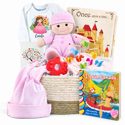 Zeronto Baby Girl Gift Basket - Little Princess Storybook
