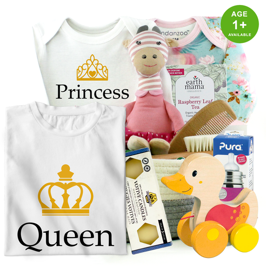 Zeronto Mom & Baby Gift Basket - The Royal Family (Queen & Princess)