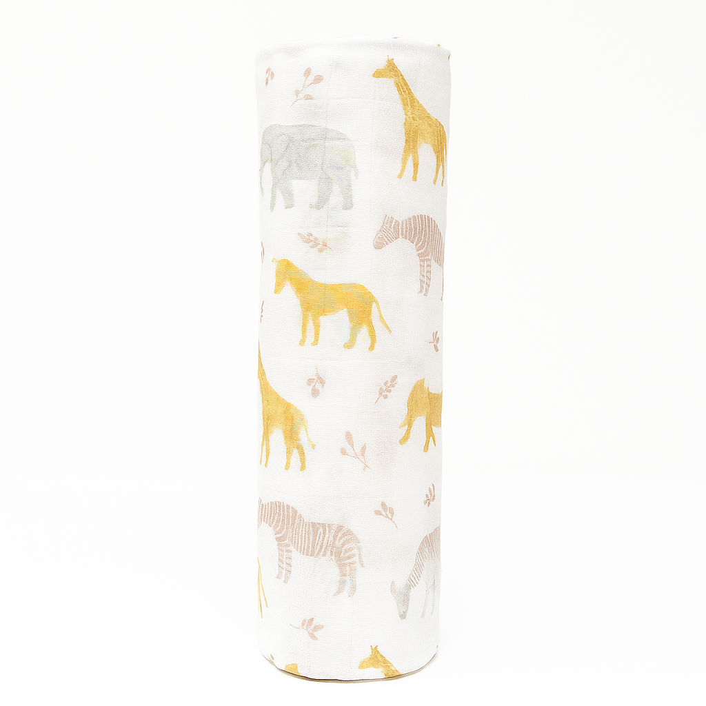 Ecolysium Essential Cotton Swaddles - Safari