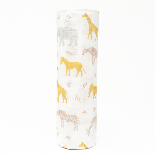 Ecolysium Essential Cotton Swaddles - Safari