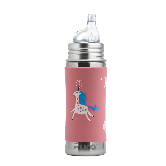 Pura 11oz Toddler Stainless Steel Bottle (Sippy /  Pink Unicorn)