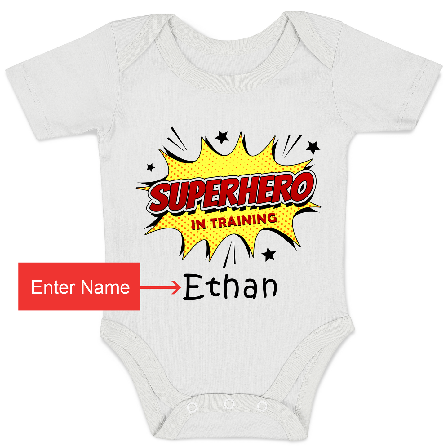 [Personalized] Endanzoo Organic Baby Bodysuit - Superhero in Training