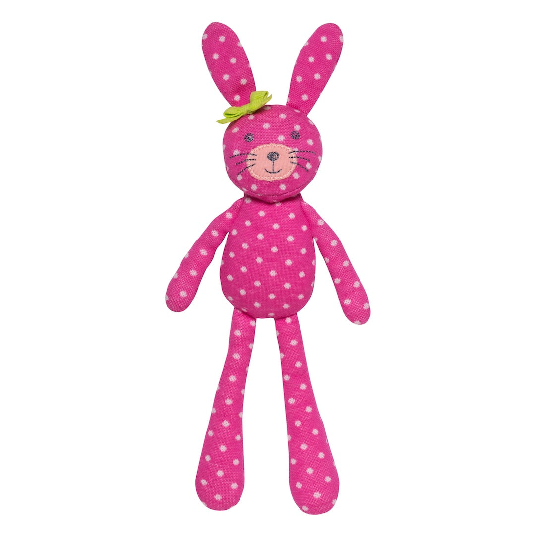 Organic Farm Buddies Organic Plush Toy - Spring Bunny Mini (Pink Polka Dot)