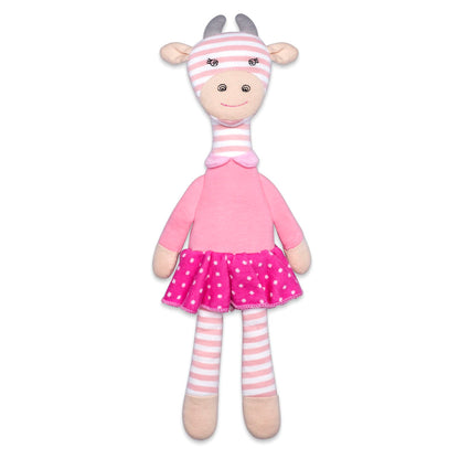 Organic Farm Buddies Organic Cotton Plush Toy - Pink Giraffe 14"