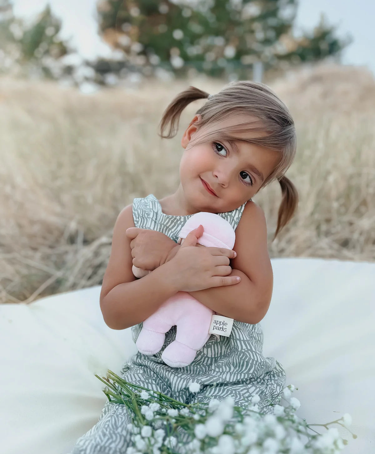 Apple Park Organic Baby First Doll - Pink