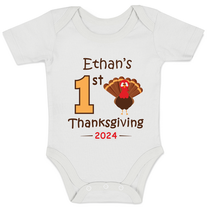 [Personalized] Endanzoo Organic Baby Bodysuit - First Thanksgiving 2024