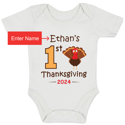 [Personalized] Endanzoo Organic Baby Bodysuit - First Thanksgiving 2024