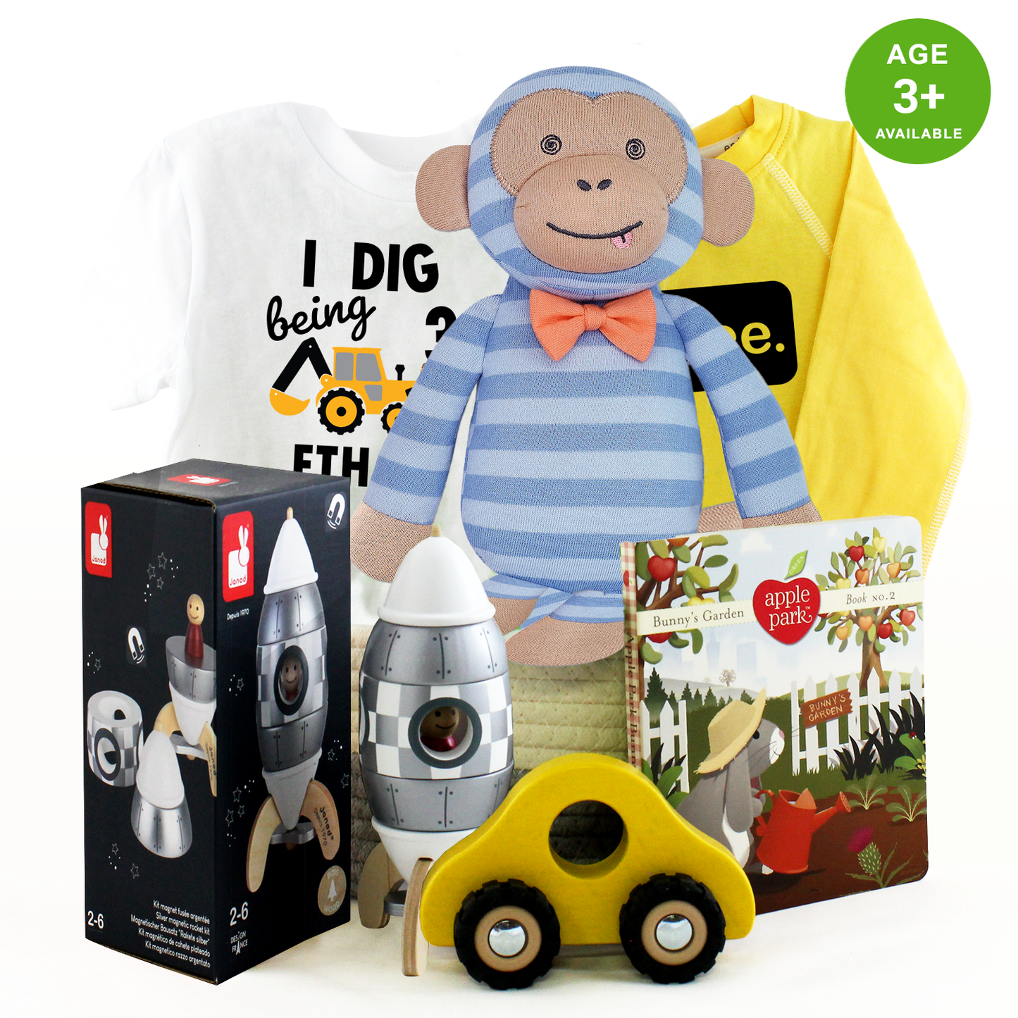 Zeronto Baby Boy Three Year Old Birthday Gift Basket - Excavator 3