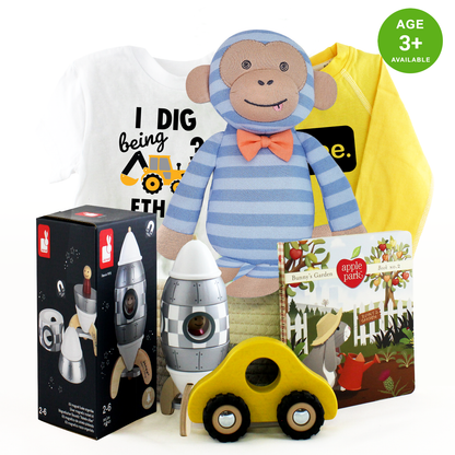 Zeronto Baby Boy Three Year Old Birthday Gift Basket - Excavator 3
