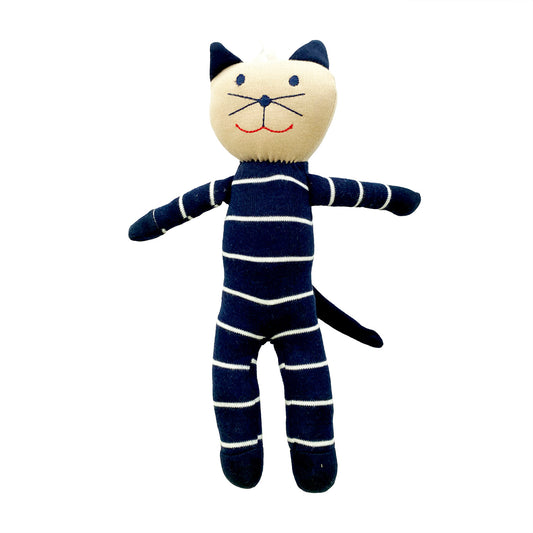 Under The Nile Organic Scrappy Cat (Navy & White Stripe)