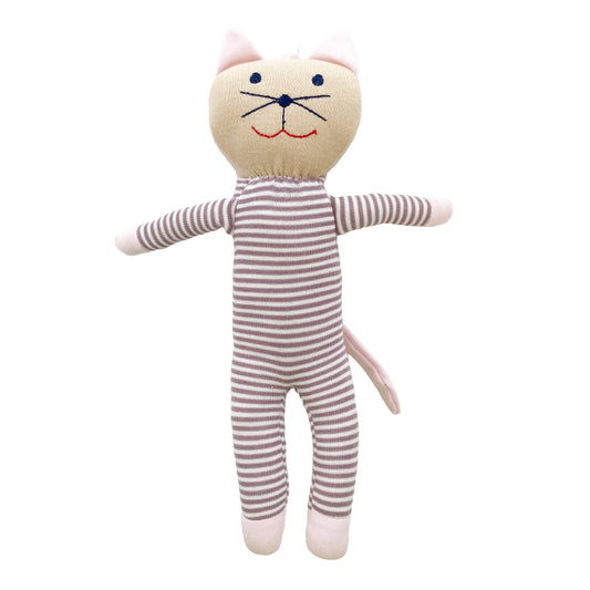 Under The Nile Organic Scrappy Cat (Maroon & White Stripe)