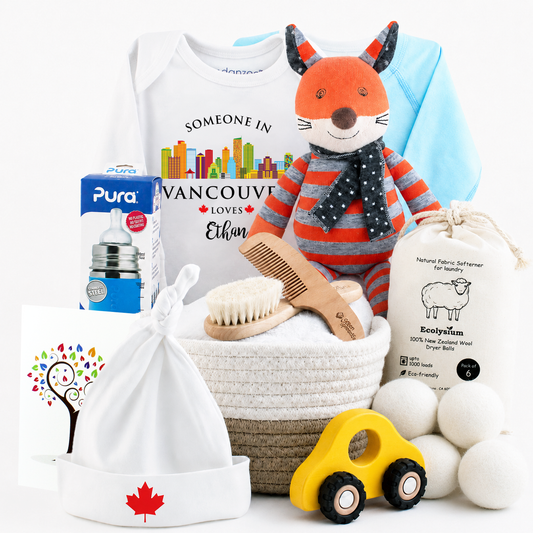 Zeronto Baby Boy Gift Basket - Someone in Vancouver Loves Baby Boy