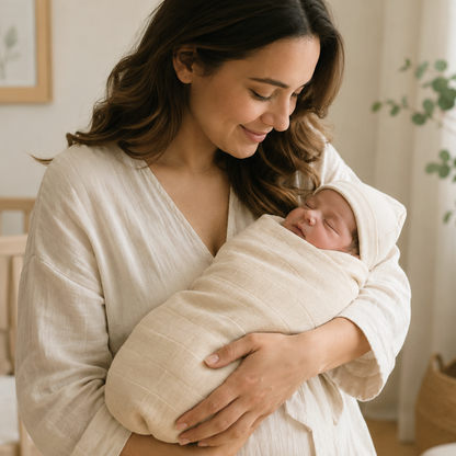 Ecolysium Essential Cotton Swaddles - Warm Sand