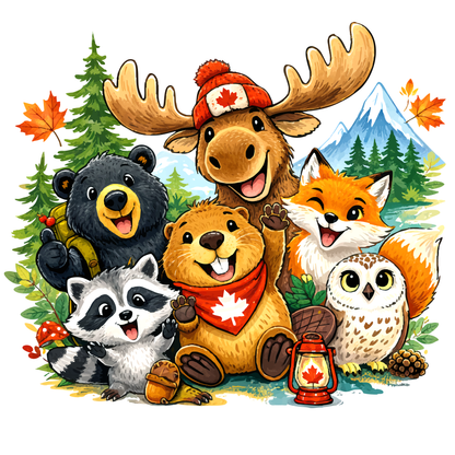 [Personalized] Endanzoo Organic Baby Bodysuit - Maple Forest Friends