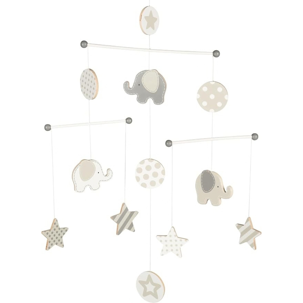 Goki Wooden Mobile - elephants and stars