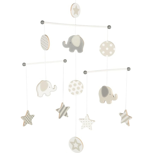 Goki Wooden Mobile - elephants and stars