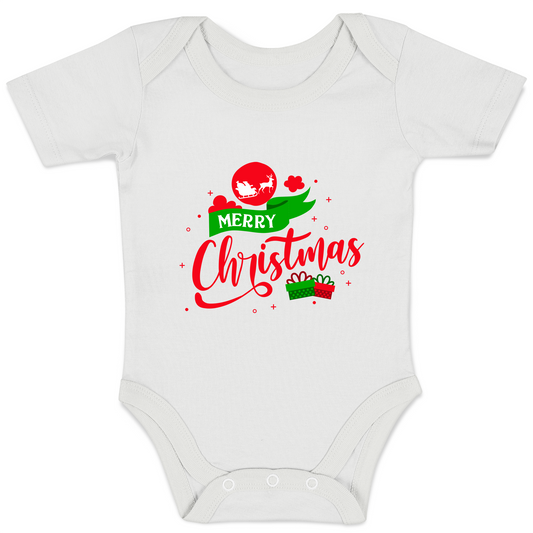 Endanzoo Christmas Organic Baby Bodysuit - Merry Xmas