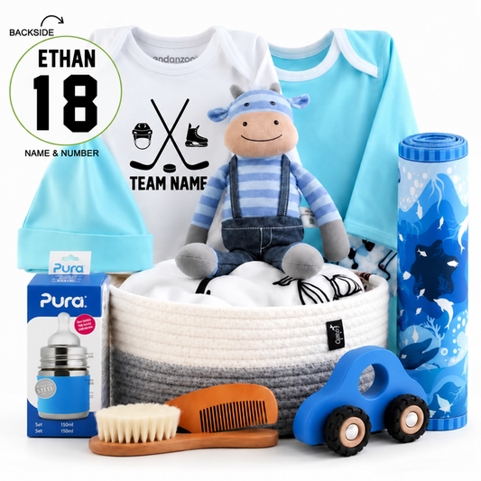 Zeronto Baby Boy Gift Basket - Future Hockey Star