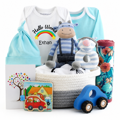 Zeronto Baby Boy Gift Basket - My Farm Buddies