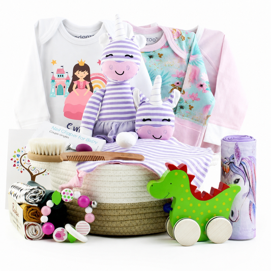 Zeronto Baby Girl Gift Basket - Royal Princess and the Dragon