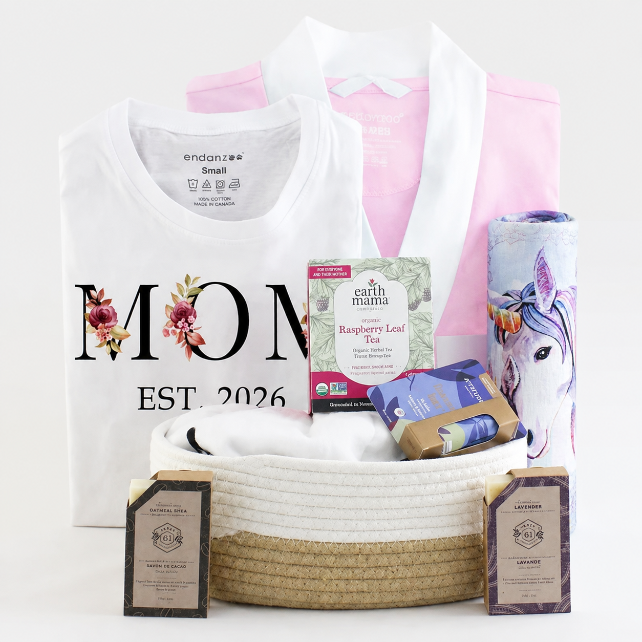 Zeronto New Mom Gift Basket - Just for Mom (Love Pink)
