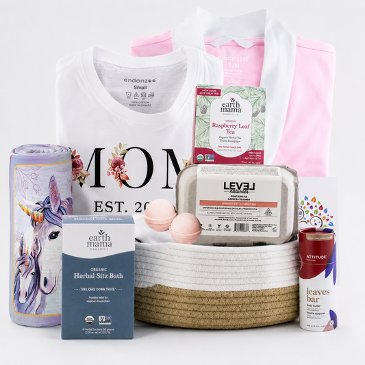Zeronto New Mom Gift Basket - Lovely Spa Treat For Mom (Pink)