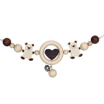 Heimess Pram Stroller Chain with Clips - Bear Nature