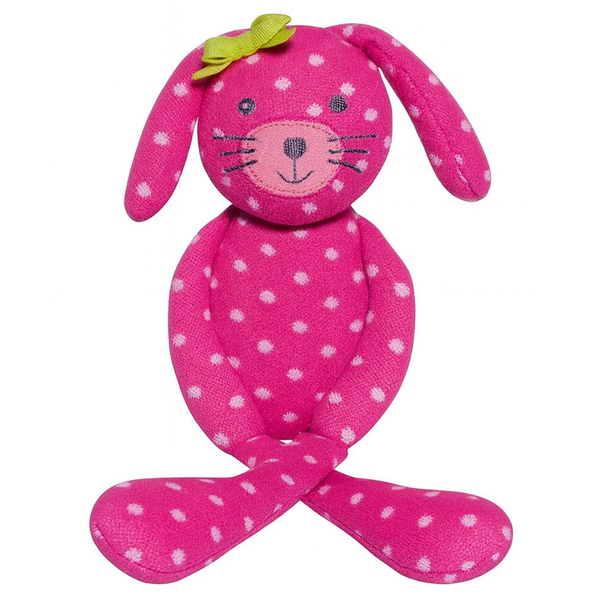 Organic Farm Buddies Organic Plush Toy - Spring Bunny Mini (Pink Polka Dot)