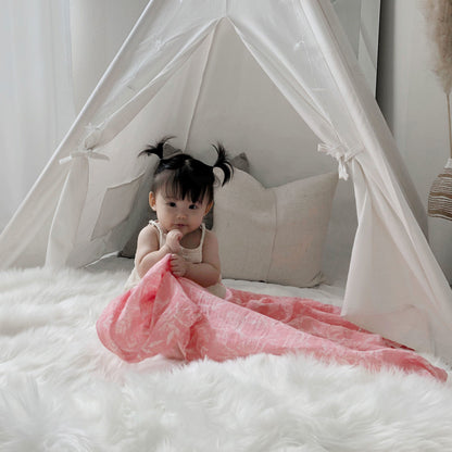 Aden Anais Essential Cotton Swaddles - Flowers Bloom - Pink Floral