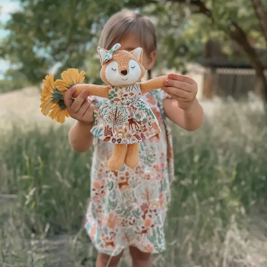 Handmade fox, Organic baby toys, Plush toys for baby, Newbor