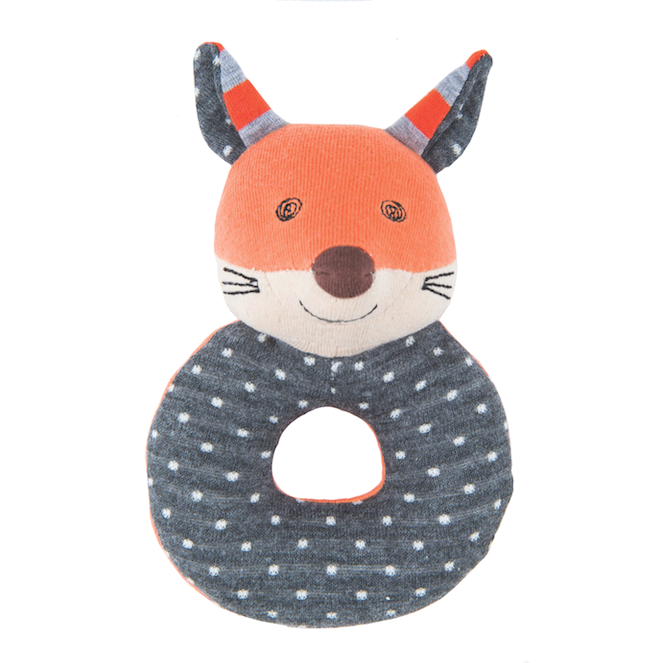 Organic Farm Buddies - Frenchy Fox Teething Rattle