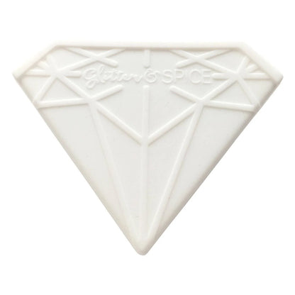 Glitter & Spice Double Sided Organic Chew Bib - Geo Hearts Scallop Trim