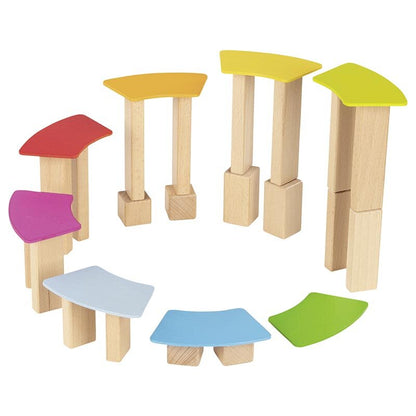 Goki Building Blocks and Glazed Wooden Cards