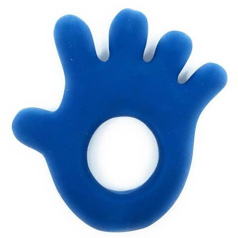 Lanco Natural Rubber Teether - Blue Hand