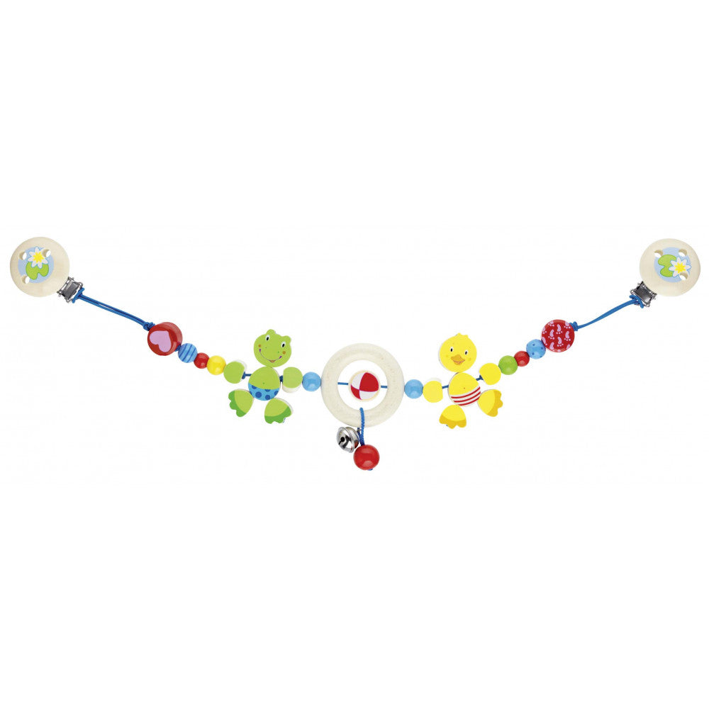 Heimess Pram Chain - Duck and Frog with clips