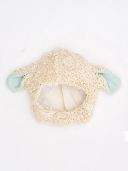 Under The Nile Organic Baby Faux Fur Sherpa Hat with Chin Strap - Lamb