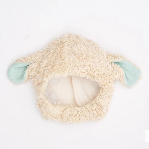 Under The Nile Organic Baby Faux Fur Sherpa Hat with Chin Strap - Lamb