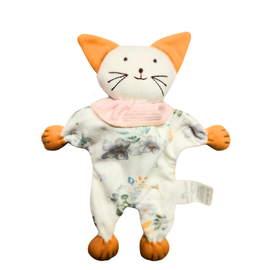 Under The Nile Organic Cuddly Plush Kitty (Modern Daisy)
