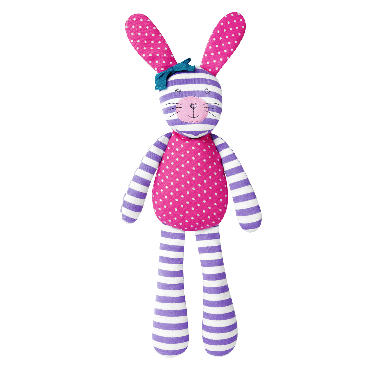 Organic Farm Buddies Organic Plush Toy - Farm Bunny Purple Stripe (18 Inches)