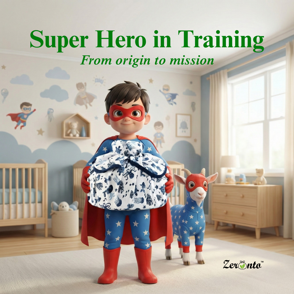 Baby Gift Basket - Super Hero in training