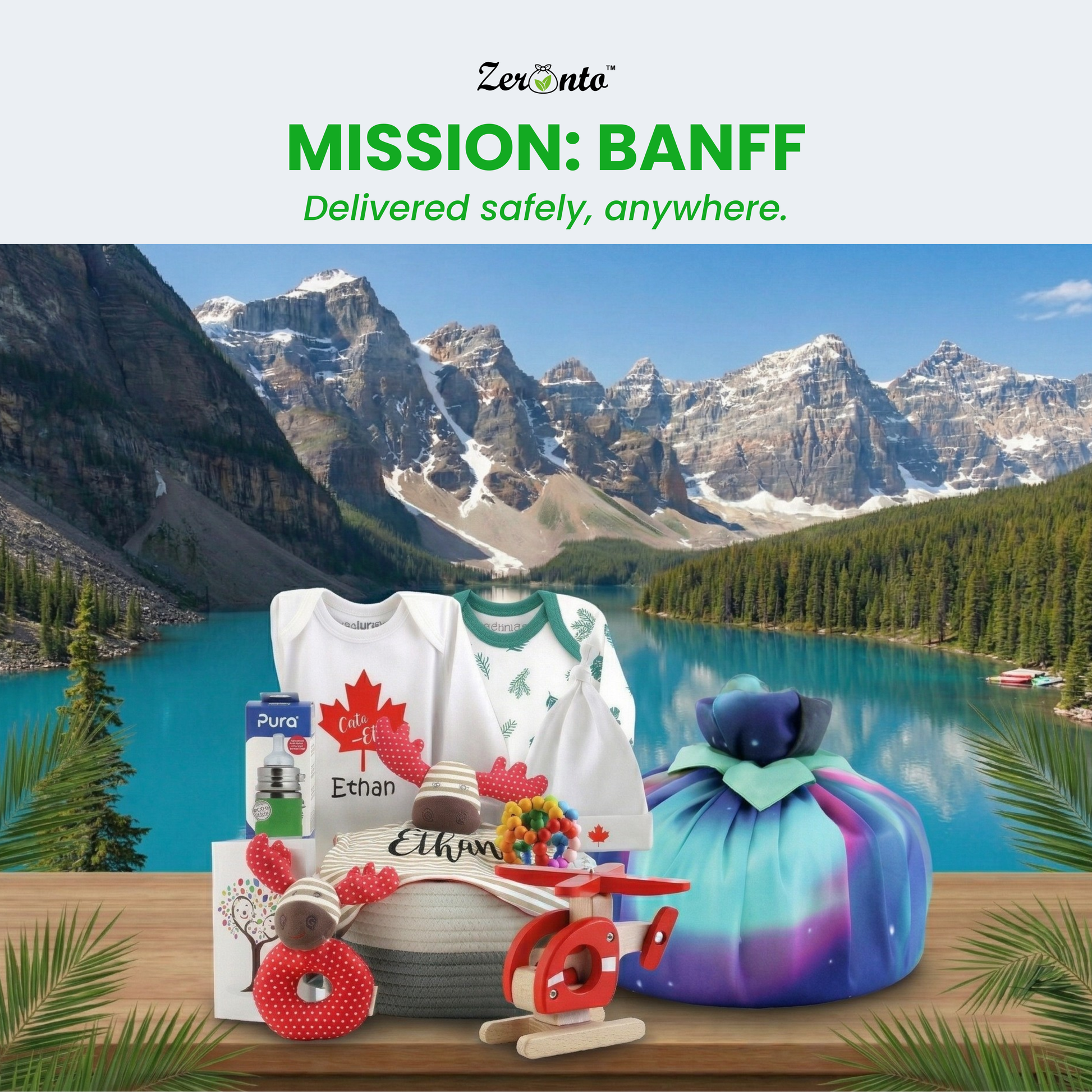 Zeronto Baby Gift Basket - Little Cute Canuck