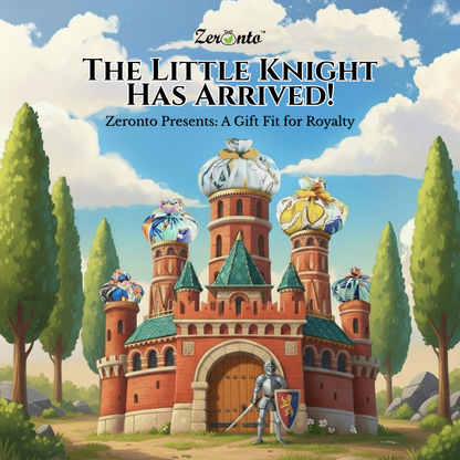 Zeronto Baby Boy Gift Basket - The Knight Has Arrived