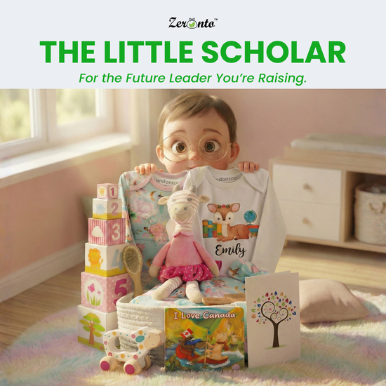 Zeronto Baby Gift Basket - Little Scholar Girl