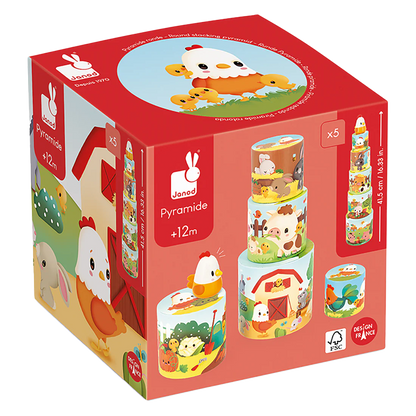 Janod Stacking Pyramid - My First Pyramid (Hen)
