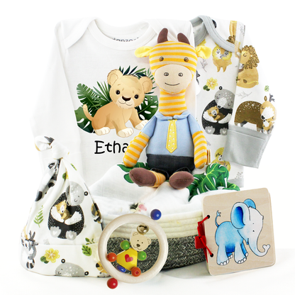 Zeronto Baby Gift Basket - Safari Hugs