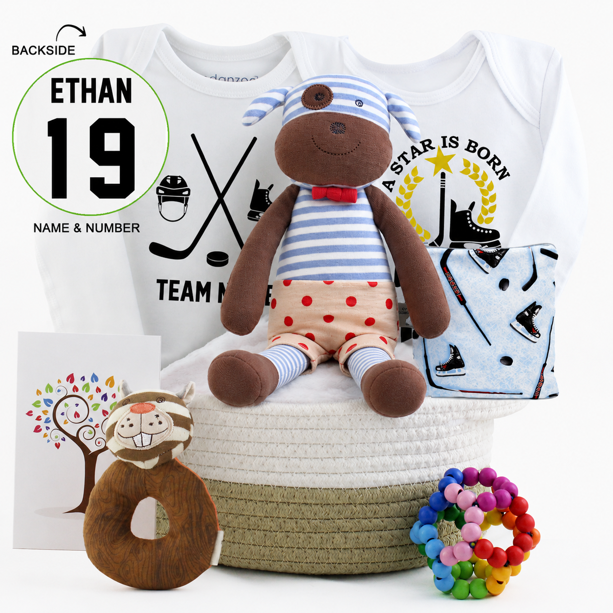 Zeronto Baby Gift Basket - A Star is Born (Hockey)